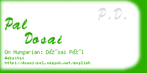 pal dosai business card